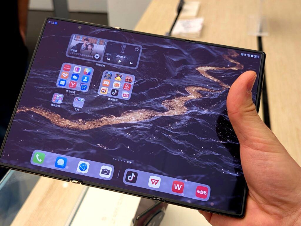 Huawei Mate X Ultimate fully unfolded